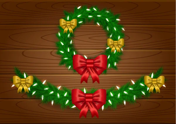 Kerstmis garland vectorillustratie — Stockvector