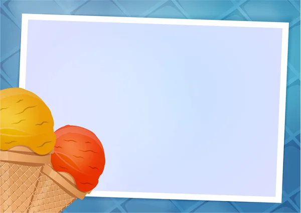 Ice cream empty border for text vector