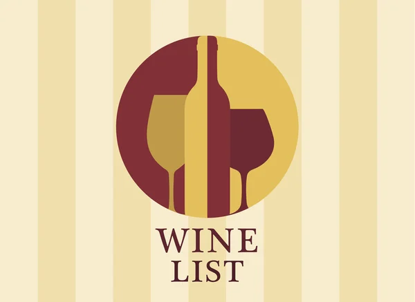 Fond de la carte des vins avec symbole win — Image vectorielle