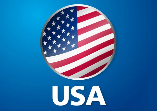 Symbol vlajky USA v kruhu vektoru — Stockový vektor