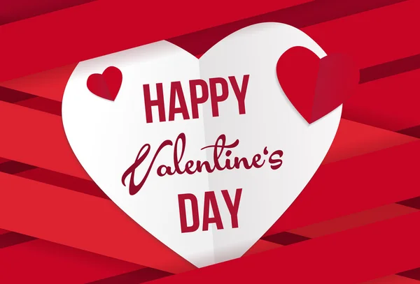 Aftelkalender voor Valentijnsdag wens kaart vectorillustratie — Stockvector