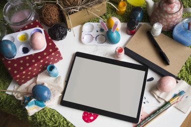 Paskalya yumurta Paskalya günü kavramı için boyama