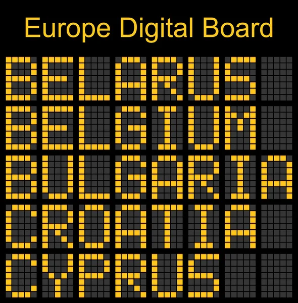 Europa luchthaven digitale instappen — Stockvector