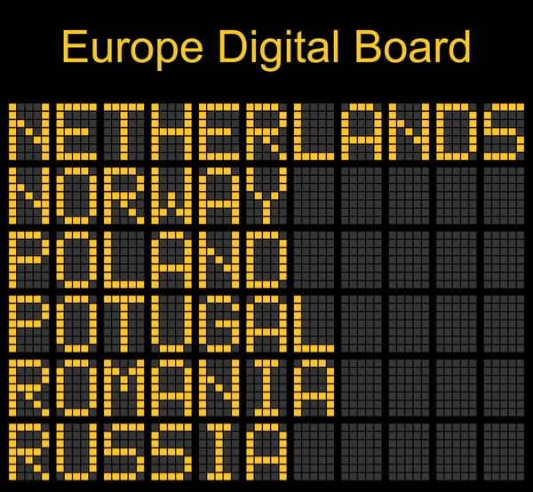 Europa luchthaven digitale instappen — Stockvector