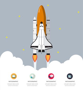 İş başlangıç için modern Infographic