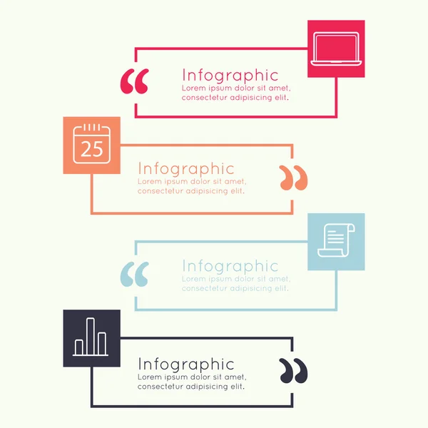 Σύγχρονη infographic για επαγγελματικό έργο — Διανυσματικό Αρχείο