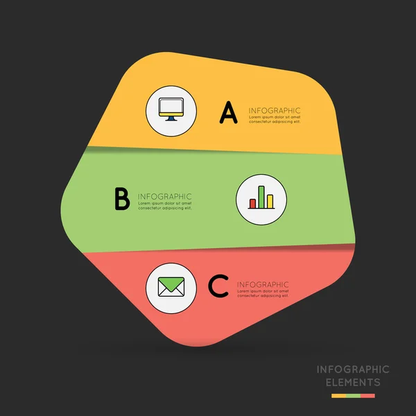 Modern infographic for business project — Stock Vector