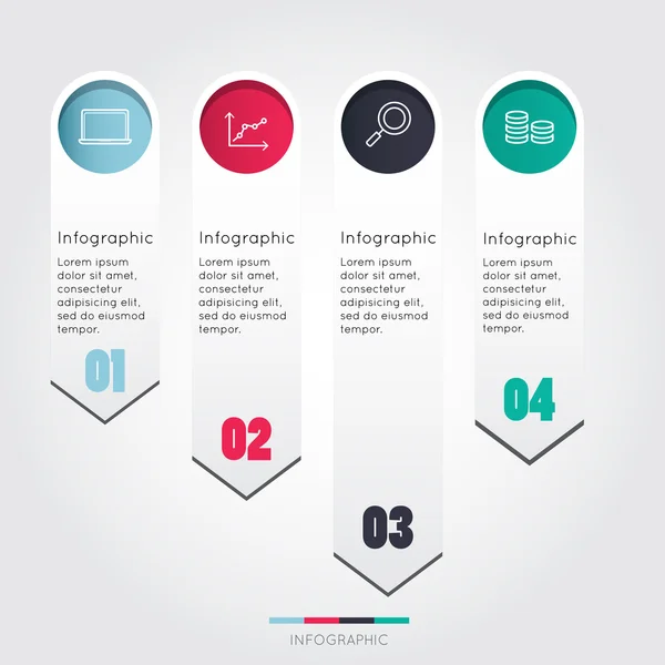 Infografis modern untuk proyek bisnis - Stok Vektor