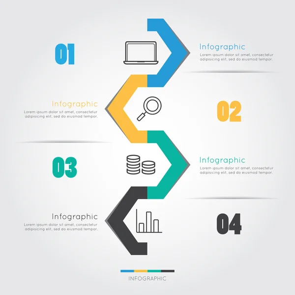 Infografía moderna para proyecto empresarial — Archivo Imágenes Vectoriales