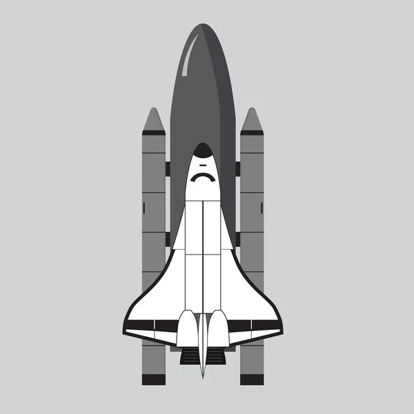 Space Shuttle Illustration isoliert auf grau — Stockvektor