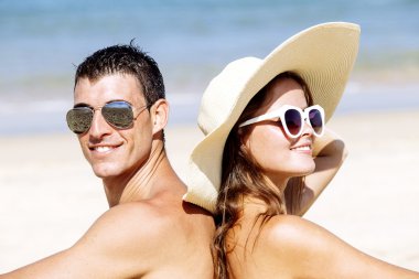 Vasıl belgili tanımlık kıyı tatil zevk çift