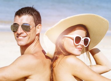 Vasıl belgili tanımlık kıyı tatil zevk çift