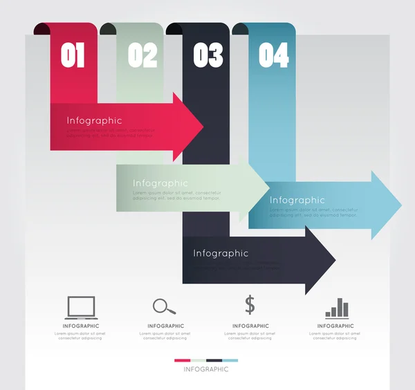 Infografía moderna para el concepto de negocio . — Archivo Imágenes Vectoriales