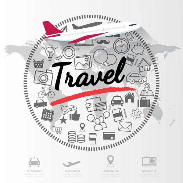 Modern Infographic seyahat konsepti için