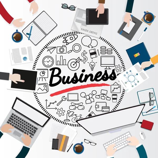 Modern yaratıcı ofis çalışma alanının düz tasarlamak