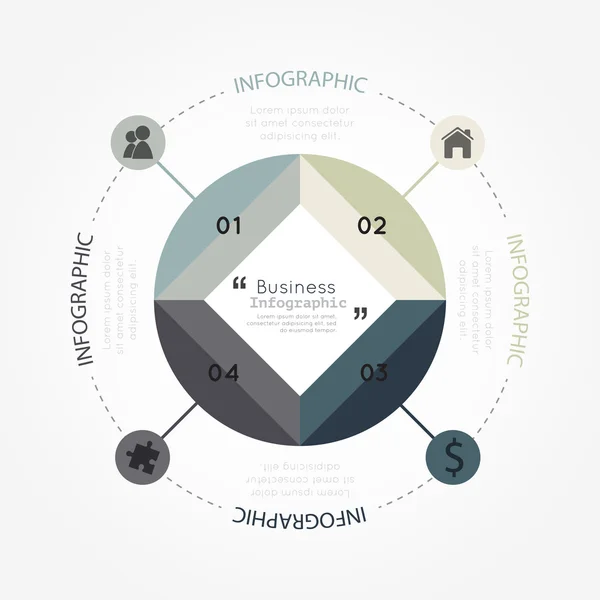 Современная инфографика для концепции бизнеса . — стоковый вектор