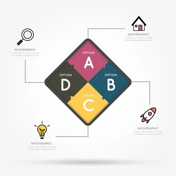 Infografía moderna para el concepto de negocio . — Archivo Imágenes Vectoriales