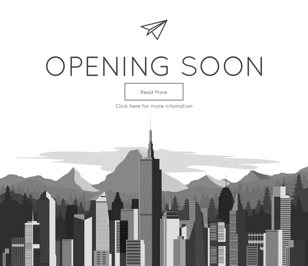 Opening Soon for website template — Stock Vector