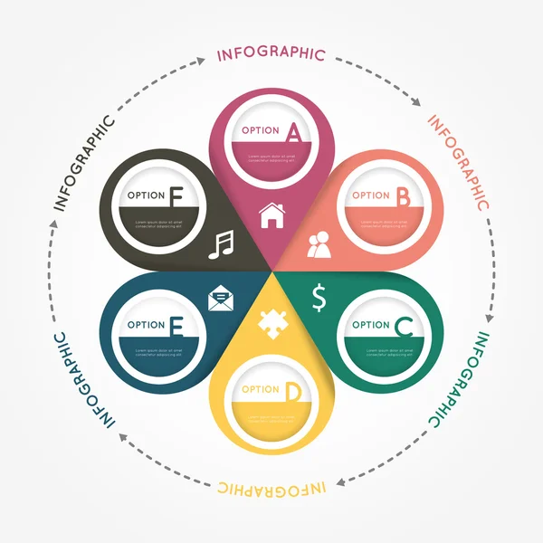 Moderna infographic för affärsidé. — Stock vektor