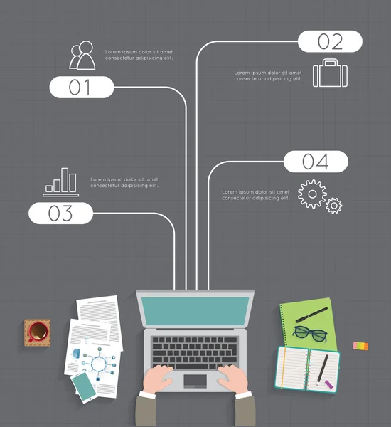 Infographie moderne pour concept d'entreprise . — Image vectorielle