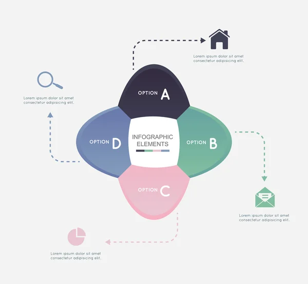 Infographie moderne pour concept d'entreprise . — Image vectorielle