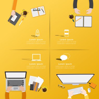 Yaratıcı iş ofis çalışma alanı Infographic