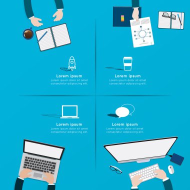 Yaratıcı iş ofis çalışma alanı Infographic