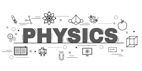 stock vector Design Concept Of Word PHYSICS Website Banner.