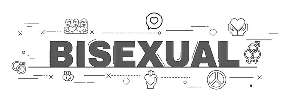 Концепция Дизайна Сайта Word Bisexual — стоковый вектор