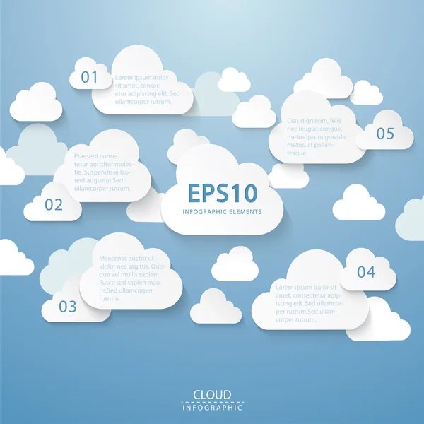 Cloud Infographic — Stock Vector