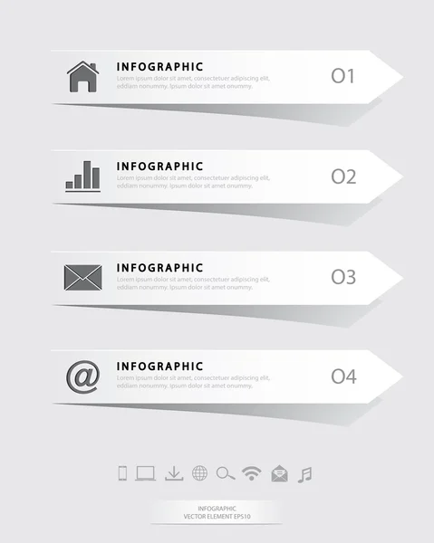 Infographie découpée sur papier — Image vectorielle