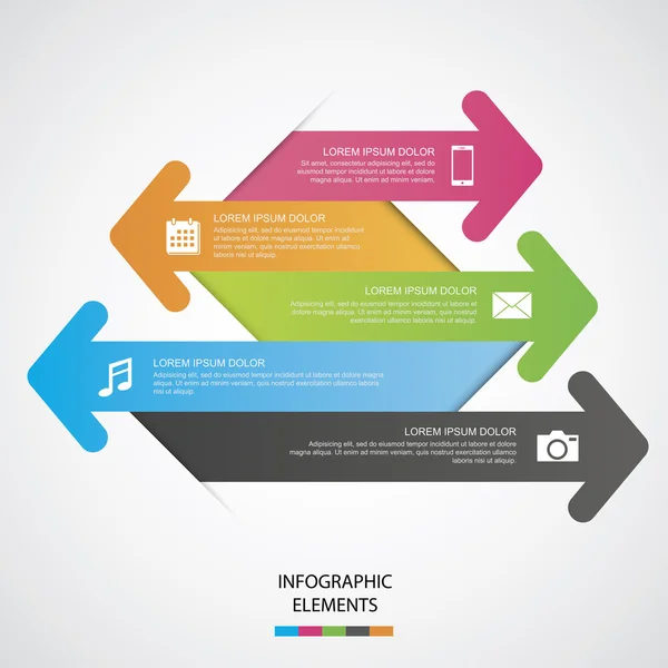 Infographie sur les médias sociaux — Image vectorielle