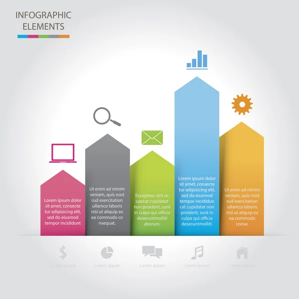 İş kağıt grafik — Stok Vektör