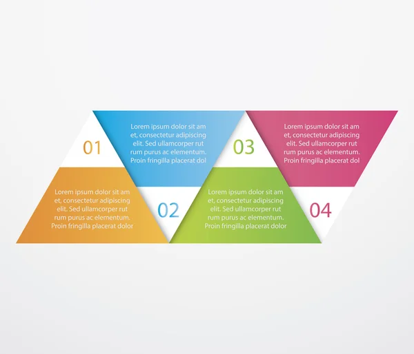 Infográfico do triângulo — Vetor de Stock