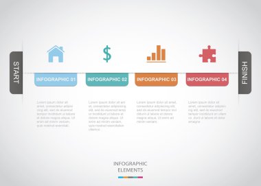 Kağıt Modern Infographic