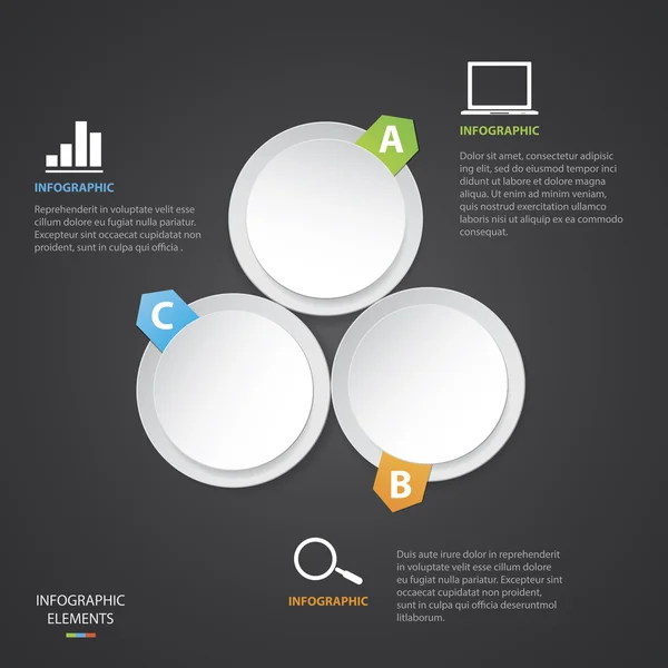 Cirkel moderne infographic — Stockvector