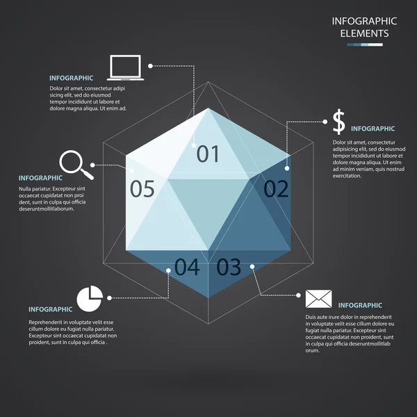 Modern papper Infographic — Stock vektor