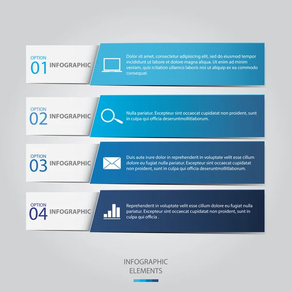 Infografía moderna de papel — Vector de stock