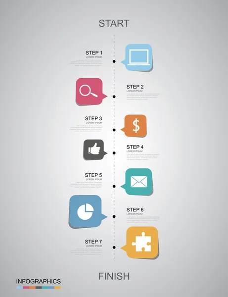 Infográfico de papel moderno — Vetor de Stock