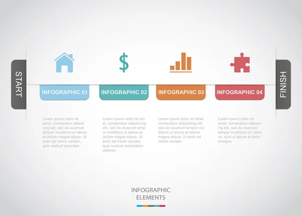 Infografica di carta moderna — Vettoriale Stock