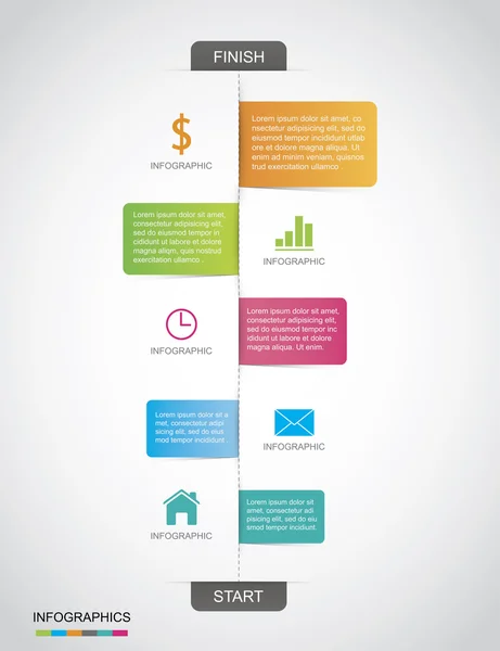 Modern Paper Infographic — Stock Vector