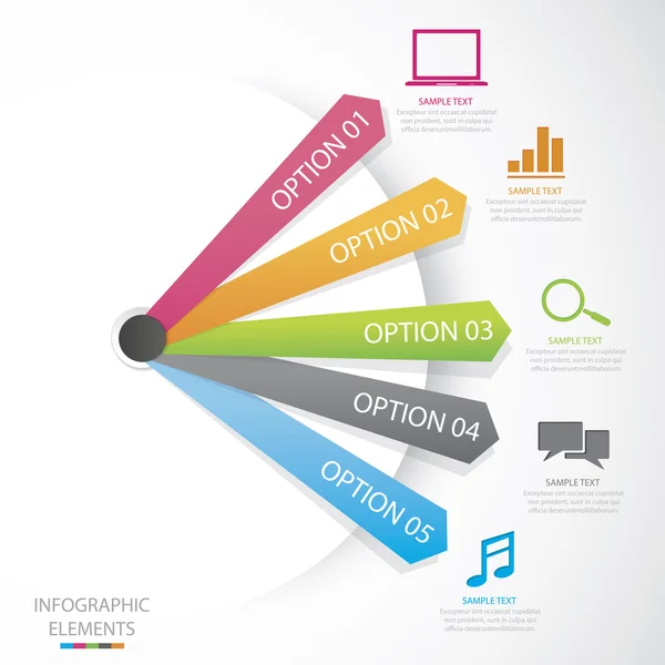 Moderne papier Infographic — Stockvector