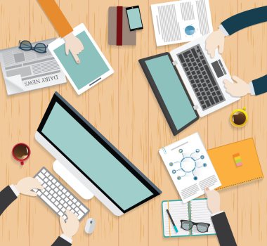 Gerçekçi işyeri organizasyon. 