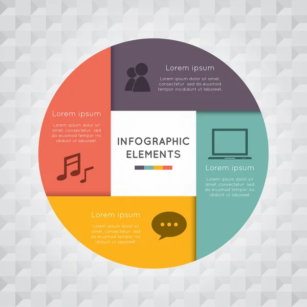 Circle infographie carrée — Image vectorielle