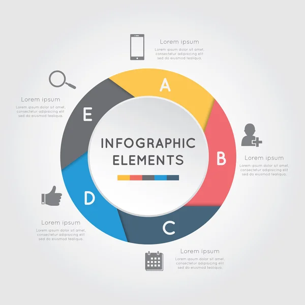 Infographic 원 — 스톡 벡터