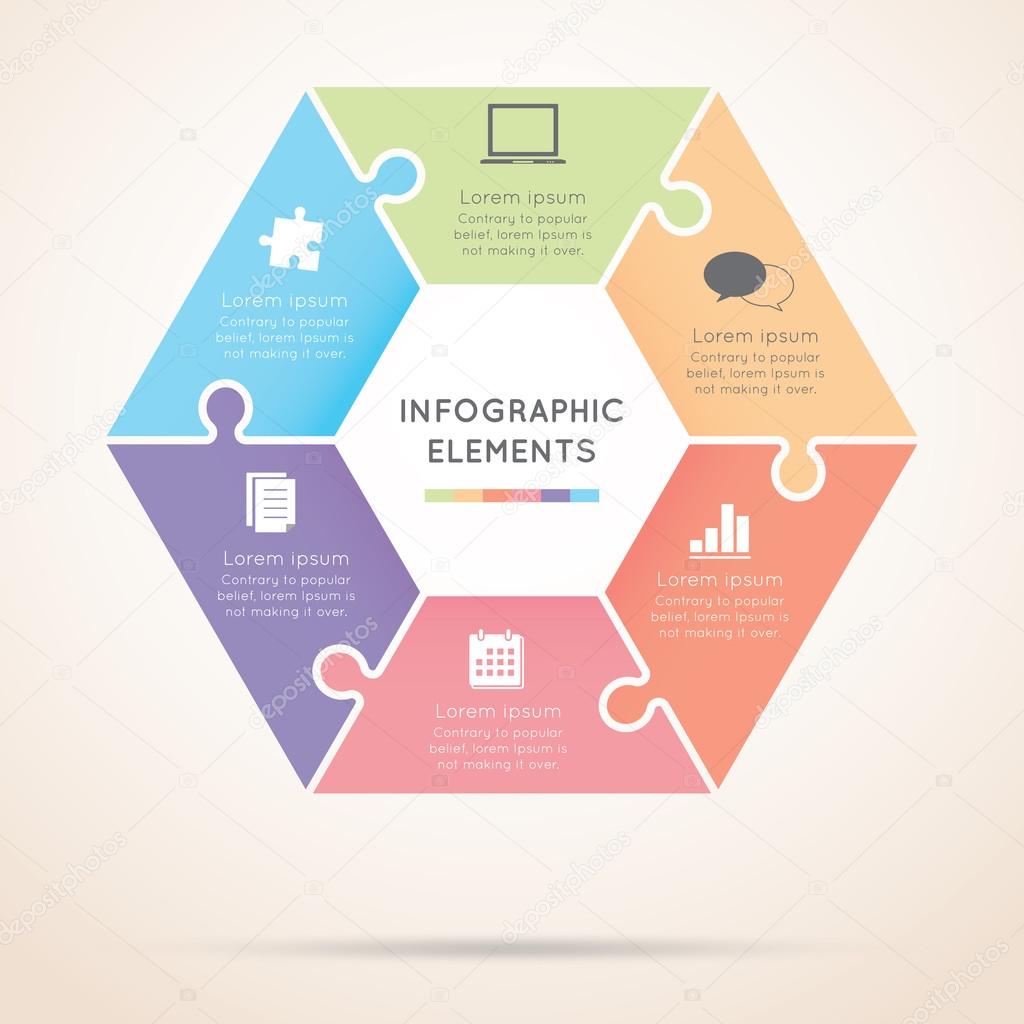 Infographic elements hexagon