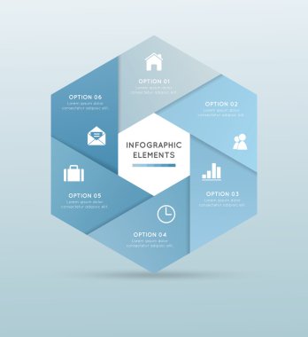 Modern altıgen infographics