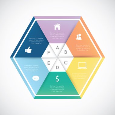 Modern altıgen infographics 