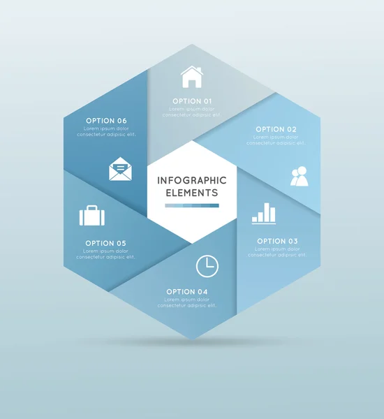 Infographie hexagonale moderne — Image vectorielle