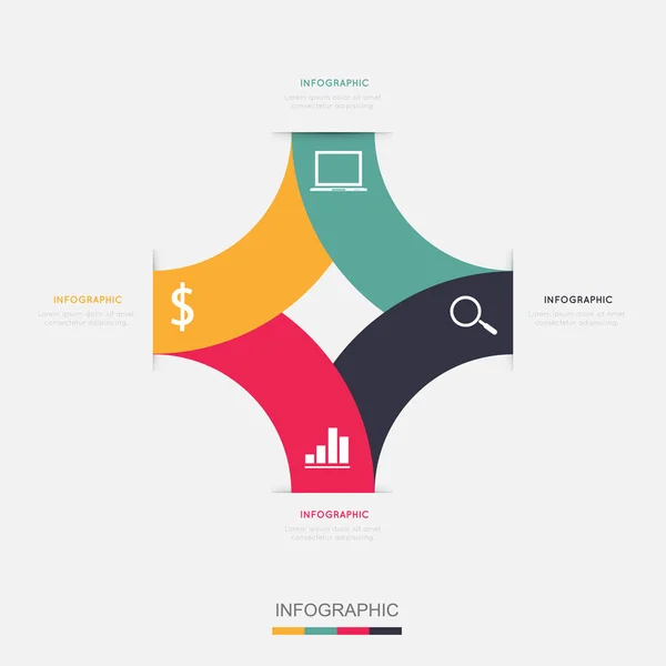 Moderne Infografik für Geschäftsprojekte — Stockvektor